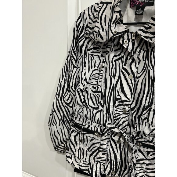 Peck & Peck Zebra Print Lightweight Womens Jacket Sz Small - Picture 7 of 11